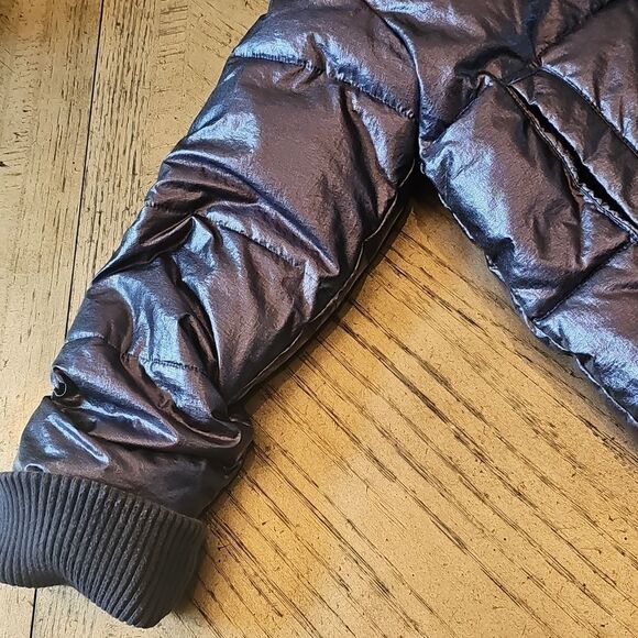 Metallic navy puffer jacket Size 4-5 Crewcuts Everyday - Picture 2 of 13